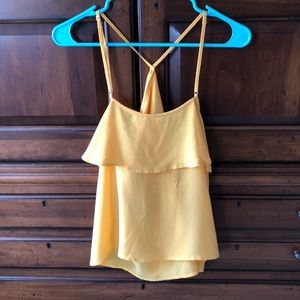 barely worn yellow tank top